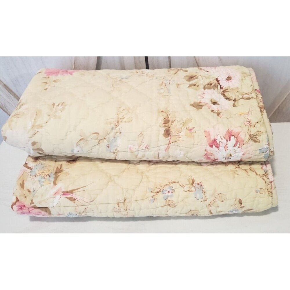 Cuddledown Floral Cotton Standard/Queen Pillow Shams X 2